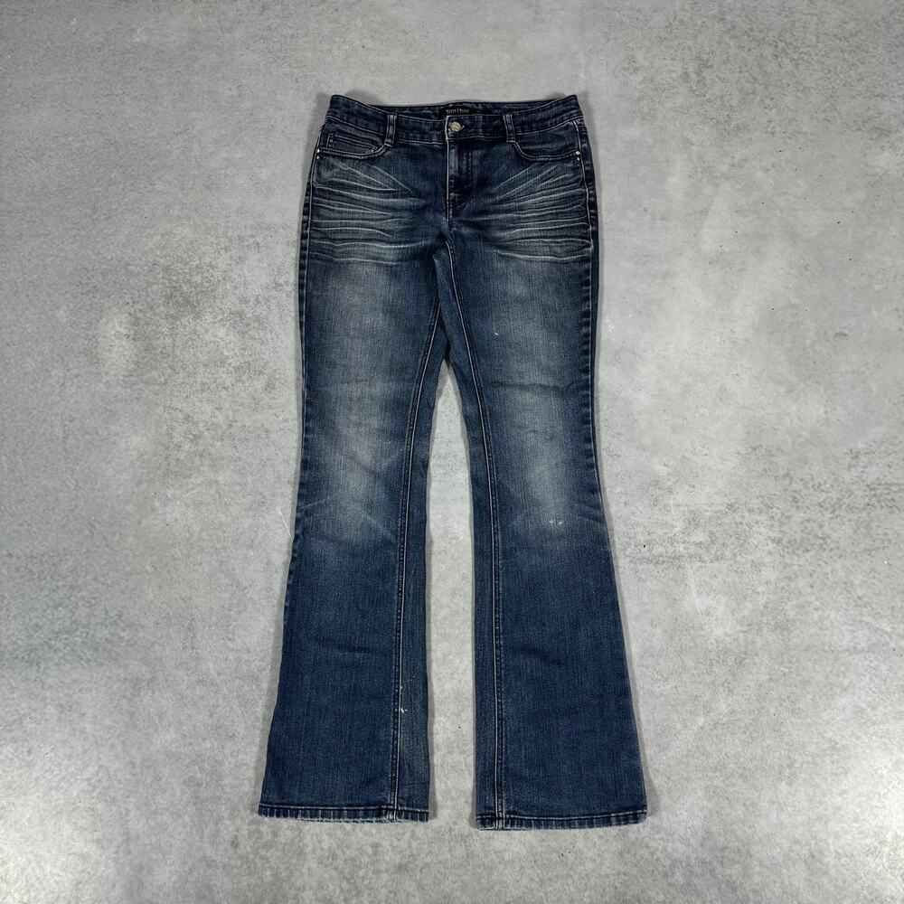White House Black Market Blanc Bootcut Flare Jeans Dark Wash - Size: 4R